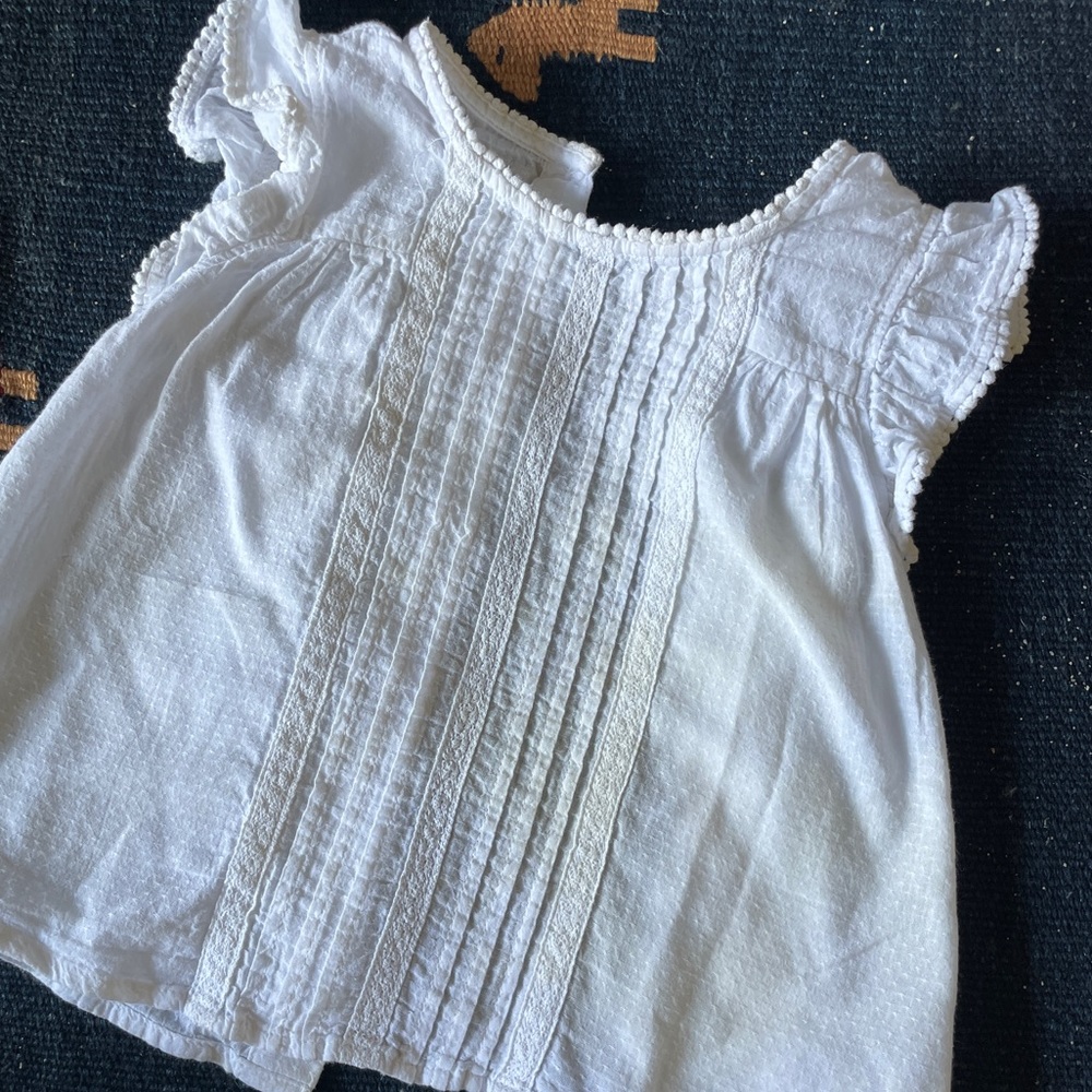 Little White Company-White ruffle blouse